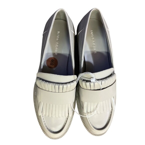 Marc Fisher Calixy Loafers Womens 8M Gray Fringe Slip-On Moc Toe NEW No Tags - Picture 15 of 16